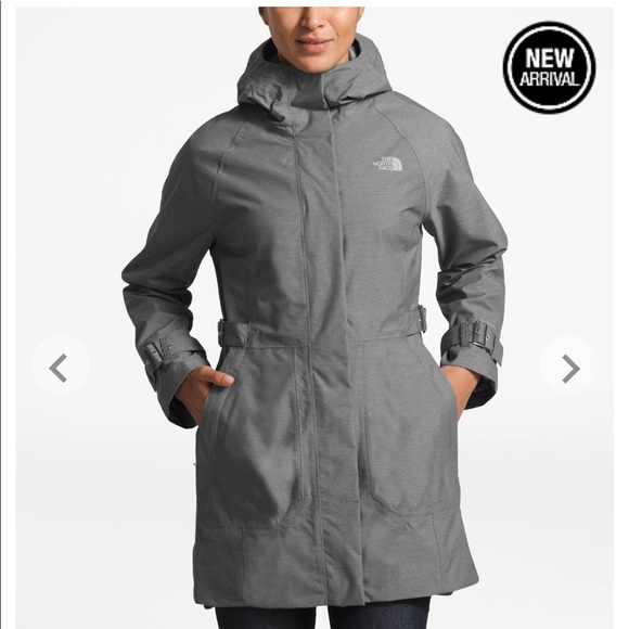 the north face women's city midi trench coat
